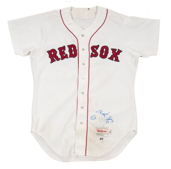 1988 Roger Clemens Boston Red Sox Game Worn and Signed Home Jersey 
